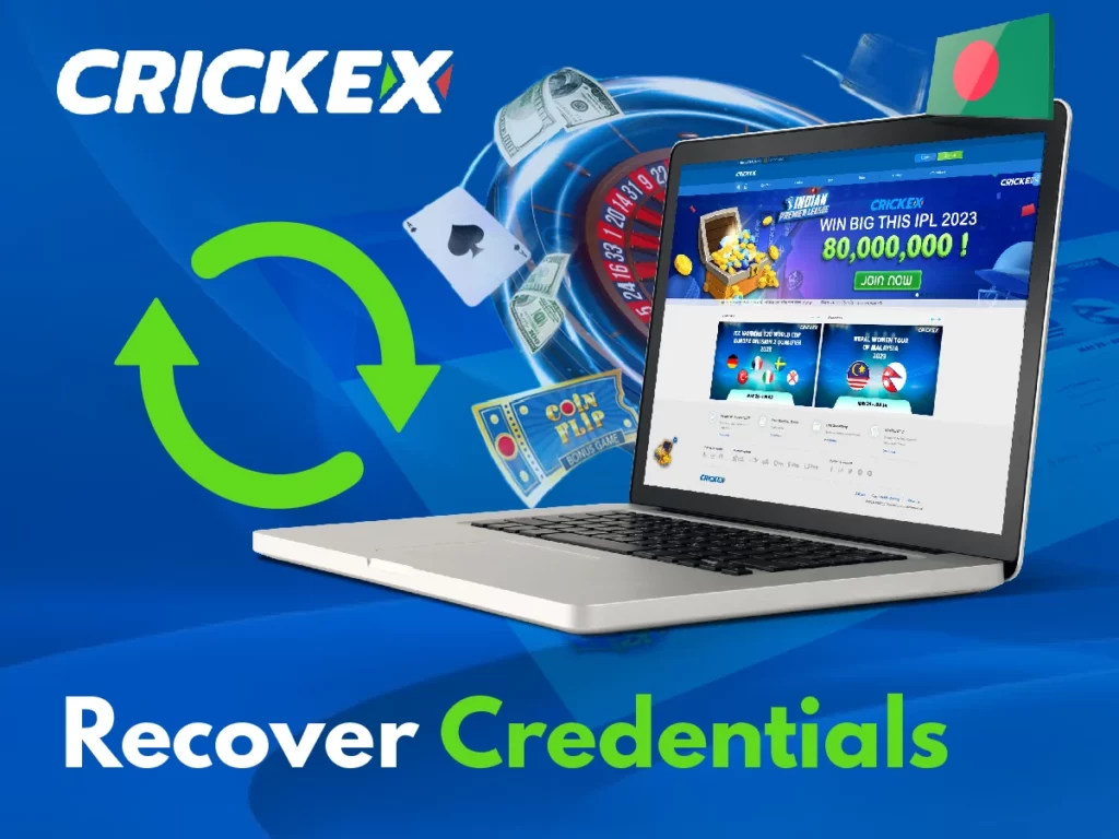 Steps to retrieve your credentials and regain access to your Crickex account